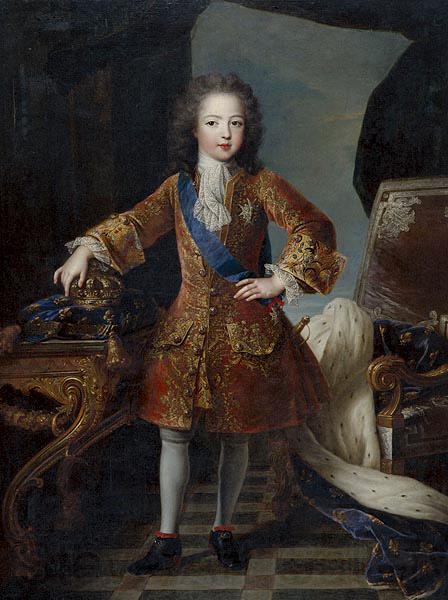 Circle of Pierre Gobert Portrait of King Louis XV Spain oil painting art